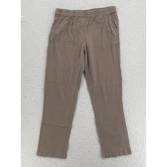 Chico's Pants - Chicos Pull On Pants Size 2.5 Regular Cotton Gauze Taupe Casual